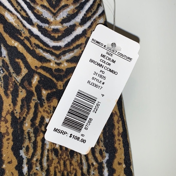 Romeo & Juliet Couture Size Medium Brown Combo Skirt. Style RJ33017. NWT - Picture 3 of 6